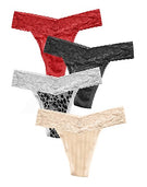 Maidenform One Size Lace Thong, 4-Pack