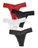 Maidenform One Size Lace Thong, 4-Pack
