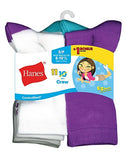 Hanes ComfortBlend&reg; EZ-Sort&reg; Girls' Crew Socks 11-Pack (Includes 1 Free Bonus Pair)