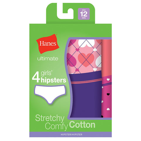 Hanes Girls' Hipster Multipack