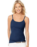 Hanes Women's Stretch Cotton Cami with Built-In Shelf Bra