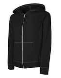 Hanes Girls' Slub Jersey Full-Zip Hoodie