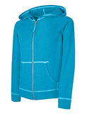 Hanes Girls' Slub Jersey Full-Zip Hoodie
