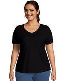 Just My Size Cotton Jersey Short-Sleeve V-Neck Women's Tee