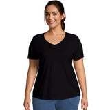 Just My Size Cotton Jersey Short-Sleeve V-Neck Women's Tee