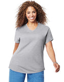 Just My Size Cotton Jersey Short-Sleeve V-Neck Women's Tee