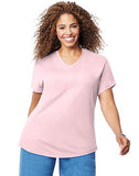 Just My Size Cotton Jersey Short-Sleeve V-Neck Women's Tee