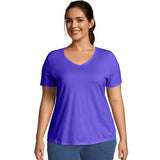 Just My Size Cotton Jersey Short-Sleeve V-Neck Women's Tee