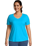 Just My Size Cotton Jersey Short-Sleeve V-Neck Women's Tee