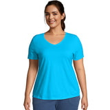 Just My Size Cotton Jersey Short-Sleeve V-Neck Women's Tee