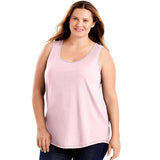 Just My Size Cotton Jersey Shirttail Women's Tank Top