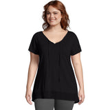 Just My Size Chiffon-Trim Hi-Lo Women's Tunic