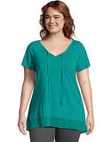 Just My Size Chiffon-Trim Hi-Lo Women's Tunic