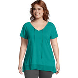 Just My Size Chiffon-Trim Hi-Lo Women's Tunic