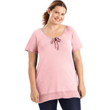 Just My Size Chiffon-Trim Hi-Lo Women's Tunic