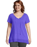 Just My Size Chiffon-Trim Hi-Lo Women's Tunic