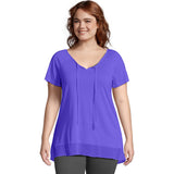 Just My Size Chiffon-Trim Hi-Lo Women's Tunic