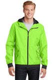 Sport-Tek® Embossed Hooded Wind Jacket. JST53