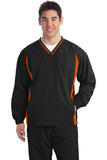 Sport-Tek® Tall Tipped V-Neck Raglan Wind Shirt. TJST62