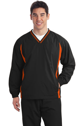 Sport-Tek® Tall Tipped V-Neck Raglan Wind Shirt. TJST62