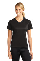 DISCONTINUED Sport-Tek® Dri-Mesh® Ladies V-Neck T-Shirt.  L468V