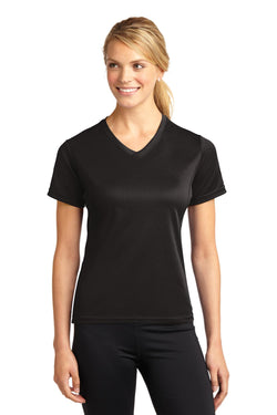 DISCONTINUED Sport-Tek® Dri-Mesh® Ladies V-Neck T-Shirt.  L468V