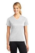 DISCONTINUED Sport-Tek® Dri-Mesh® Ladies V-Neck T-Shirt.  L468V