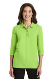 Port Authority® Ladies Silk Touch™ 3/4-Sleeve Polo. L562