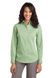Port Authority® Ladies Fine Stripe Stretch Poplin Shirt. L647