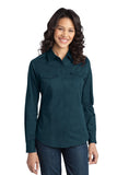 Port Authority® Ladies Stain-Release Roll Sleeve Twill Shirt. L649