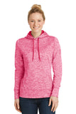 Sport-Tek® Ladies PosiCharge® Electric Heather Fleece Hooded Pullover. LST225