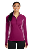 Sport-Tek® Ladies Sport-Wick® Stretch Contrast 1/2-Zip Pullover. LST854