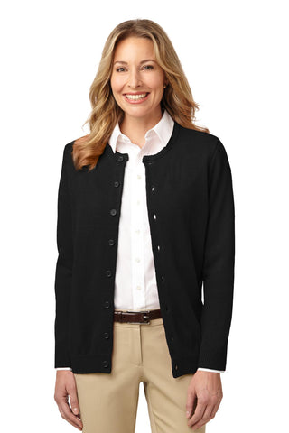Port Authority® Ladies Value Jewel-Neck Cardigan Sweater. LSW304