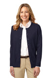 Port Authority® Ladies Value Jewel-Neck Cardigan Sweater. LSW304