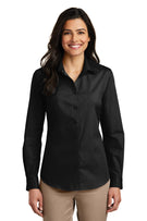 port authority ladies long sleeve carefree poplin shirt