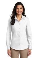 port authority ladies long sleeve carefree poplin shirt