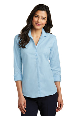 Port Authority® Ladies 3/4-Sleeve Micro Tattersall Easy Care Shirt. LW643