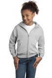 Hanes® - Youth EcoSmart® Full-Zip Hooded Sweatshirt. P480