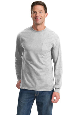 Port & Company® - Long Sleeve Essential Pocket Tee.  PC61LSP