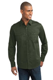 Port Authority® Stain-Release Roll Sleeve Twill Shirt. S649