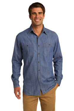 Port Authority® Patch Pockets Denim Shirt. S652