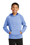 Sport-Tek® Youth PosiCharge® Electric Heather Fleece Hooded Pullover. YST225