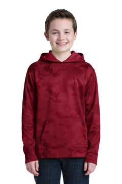Sport-Tek® Youth Sport-Wick® CamoHex Fleece Hooded Pullover.  YST240