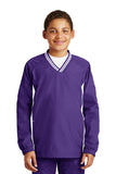 Sport-Tek® Youth Tipped V-Neck Raglan Wind Shirt. YST62