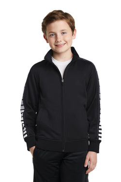 Sport-Tek® Youth Dot Sublimation Tricot Track Jacket. YST93